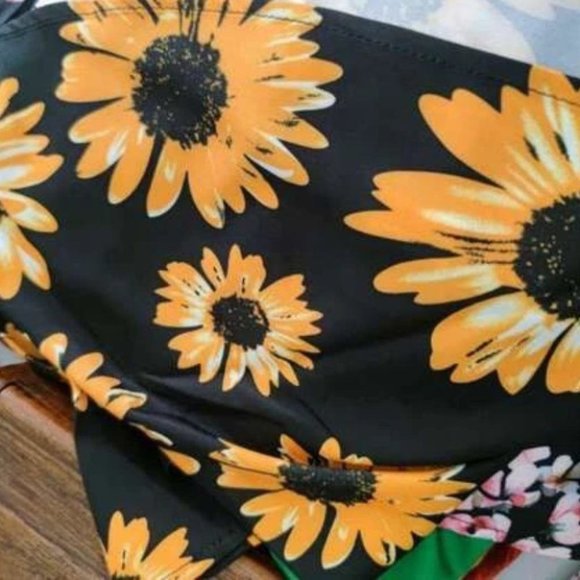 Sunflower Print Split Thigh Cami Dress - Picture 8 of 8